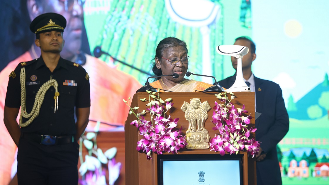 Hon'ble President of India addressing the gathering